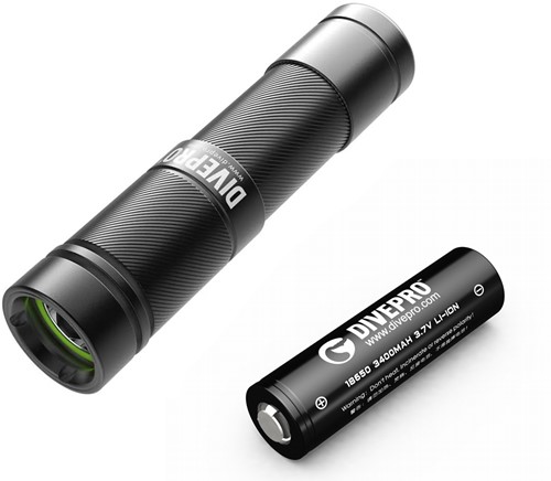 Divepro D5-4 1150 Lumen met extra batterij
