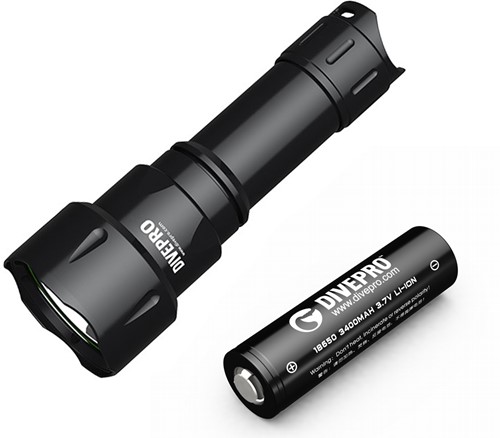 Divepro D6 1050 Lumen met extra batterij