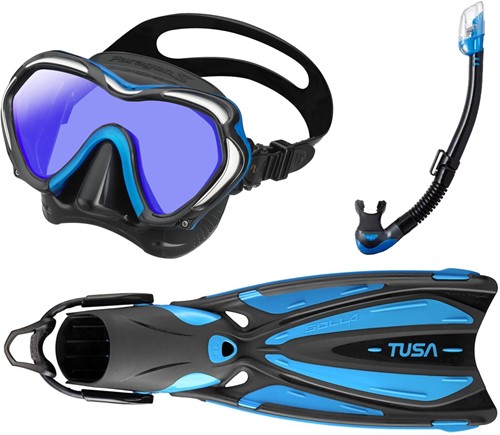 TUSA Paragon S - Snorkelset - Fishtail Blue