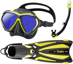 TUSA Paragon - Snorkelset - Flash Yellow