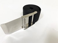 LOODGORDEL MET RVS GESP ZWART