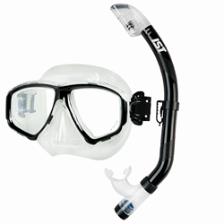 IST Sports Snorkelset Combo - Twin Lens Masker - Dry Top Snorkel - Volwassenen
