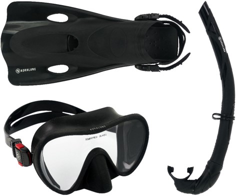 Aqualung Nabul - Snorkelset - Zwart - S/M