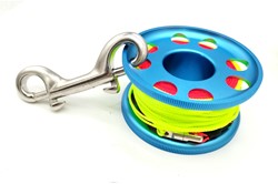 Aluminium Finger Reel - 30 Meter lijn - RVS Double Ender
