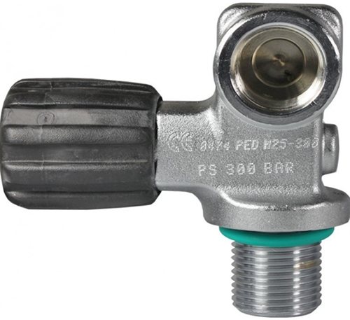 Kraan Mono M25x2 - DIN 300 Bar - Nitrox