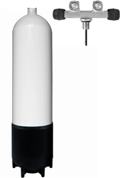 Duikfles 12L Lang - 230B - Dubbele Kraan