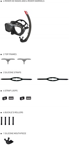 Mares Rover Hd Masker & Snorkelset Black (6 pieces)-2