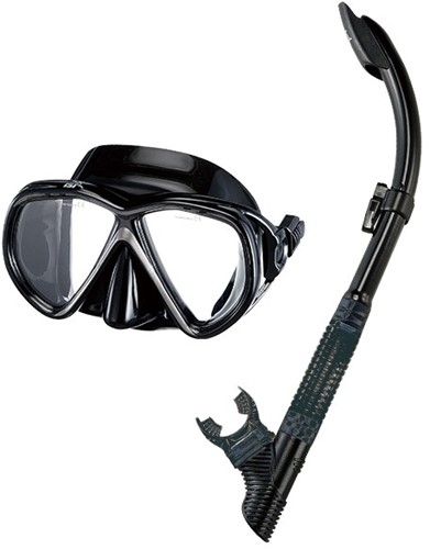 IST Sports Martinique - Snorkelset - Volwassenen - Goede Pasvorm - Zwart / Zwart