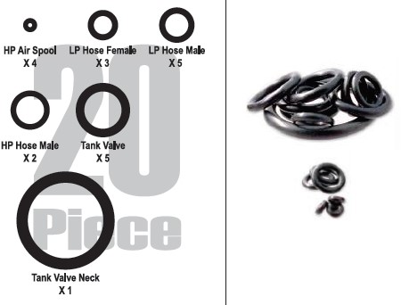 O-ring reserve kit 20 pcs