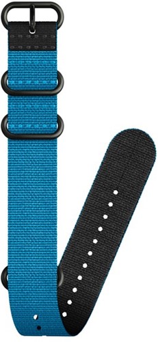 SUUNTO 24MM DIVE 2 TEXTILE ZULU STRAP BLUE/BLACK L