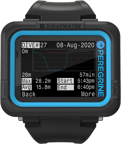 Shearwater Peregrine - Duikcomputer - Black/Cyan-3