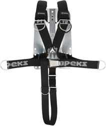 Apeks Deluxe Harnas - RVS Backplate