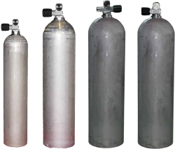 Duikfles Aluminium (met kraan)