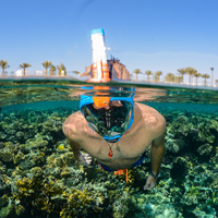 Aria QR+ Snorkelmasker Blauw L/XL-3