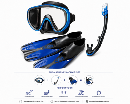 TUSA Serene Snorkelset