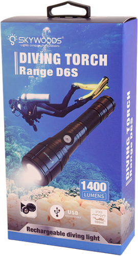 Skywoods Diving D6S Focusbaar 1400 Lumen-3