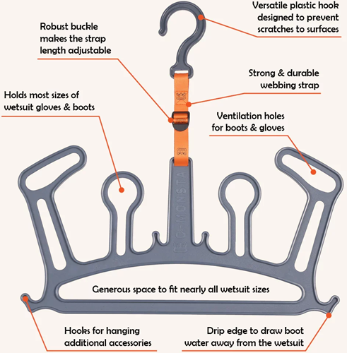 C-Monsta Bundle #06 - 4x Wetsuit Hanger Grey-2