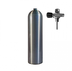 Duikfles 80 CF Aluminium - Laterale Kraan Links