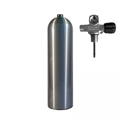 Duikfles 80 CF Aluminium - Laterale Kraan Rechts