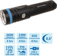 Skywoods Diving D7 Nova 2600 Lumen-2