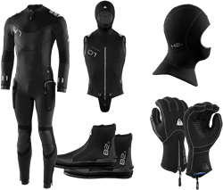 Waterproof W7 Duikpakset - Koud water - 7mm Neopreen - Heren