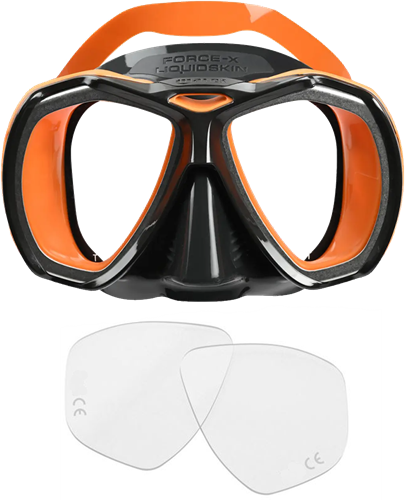 Mares Force-X LS Duikbril op sterkte - Minglazen -1.0 t/m -6.5