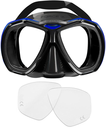 Mares Force-X Duikbril op sterkte - Minglazen -1.0 t/m -6.5