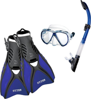 SNORKELSET CF02 BLAUW M (40-44