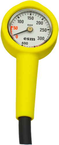 Manometer 400 bar - Geel