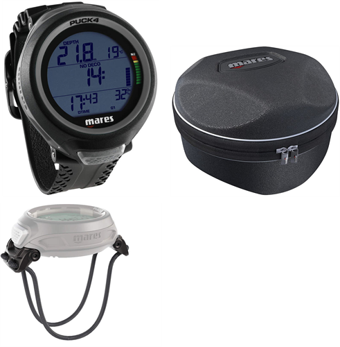 Mares Puck 4 met Bungee Mount en Shell Round 